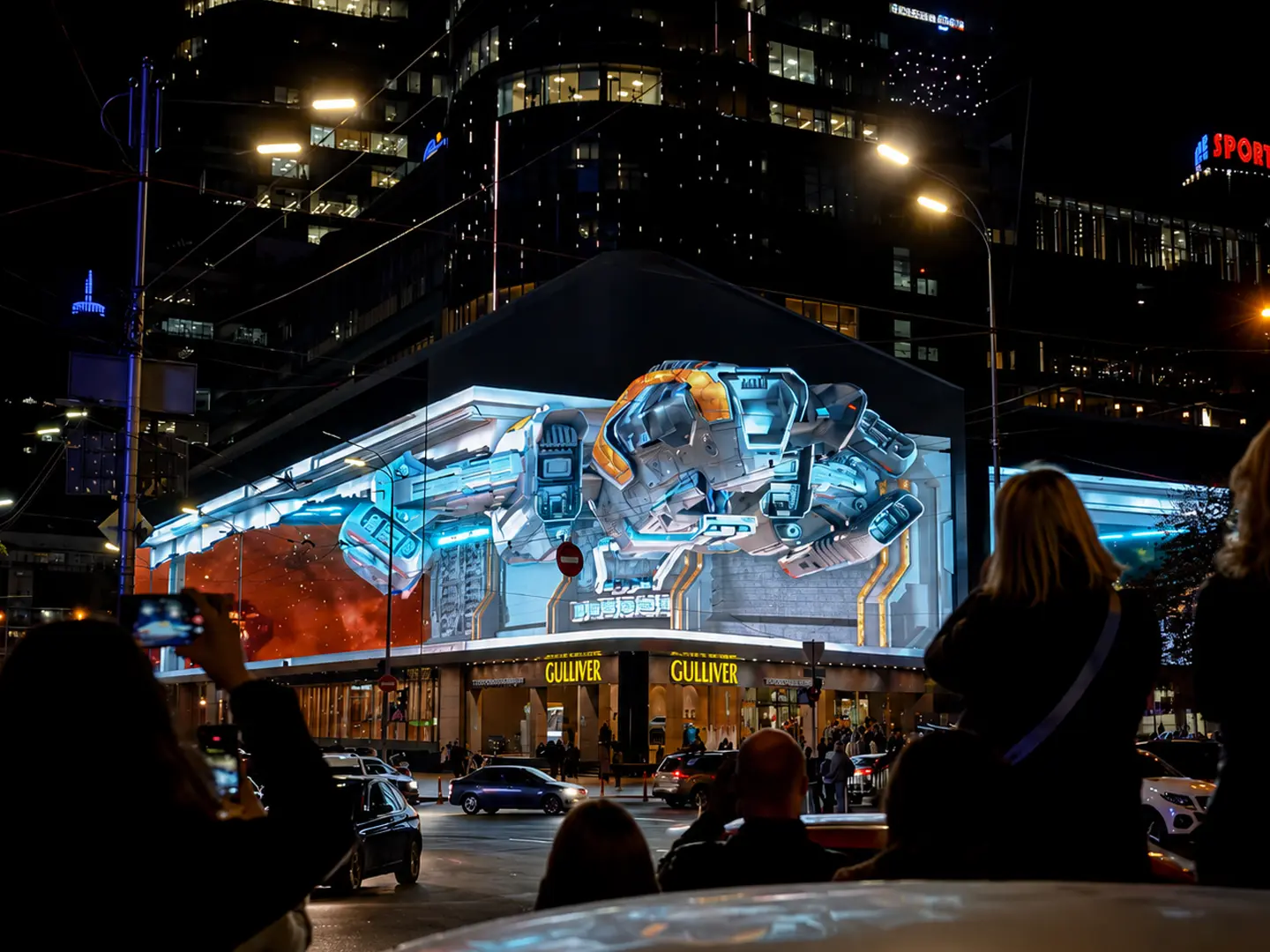 Naked Eye CGI media facade CTA visual placeholder
